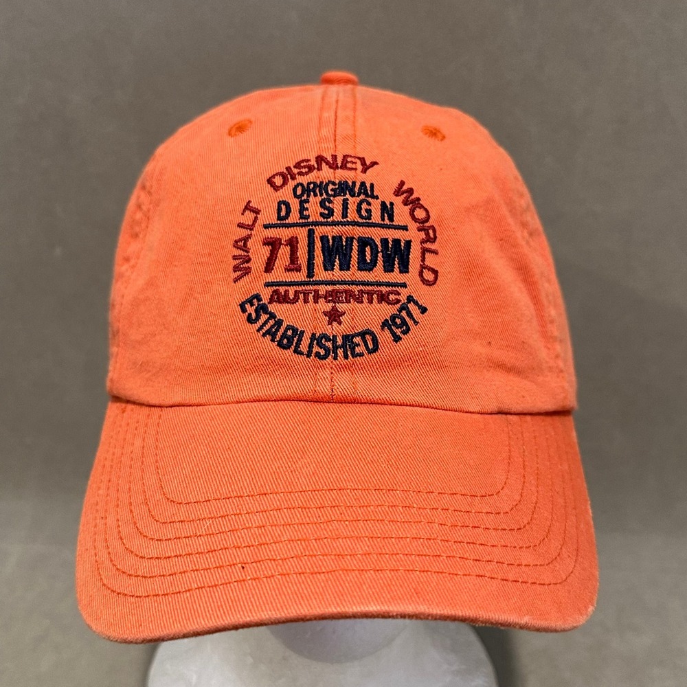 Walt Disney World Orange WDW Established 1971 Adjustable Baseball Hat Cap‎